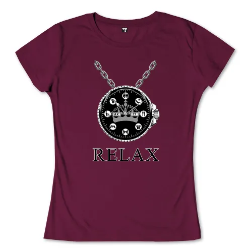 Digitales Bild einer schwarzen Uhr mit Totenkopf-Motiven und der Aufschrift "RELAX".