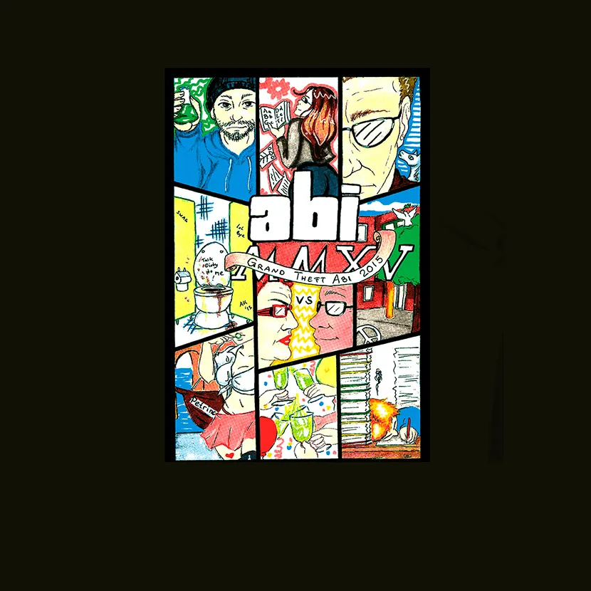 Comicartiges_Abi_Plakat_2015 Grand theft Abi 2015 design