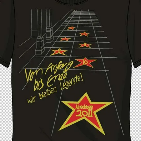 schwarzes_t_shirt_mit_aufdruck_2011 Von Anfang bis Ende - Wir bleiben Legende! design