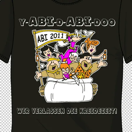 tshirt_design_feuerstein_familie_abi_2011 yABIdABIdoo wir verlassen die kreidezeit! design