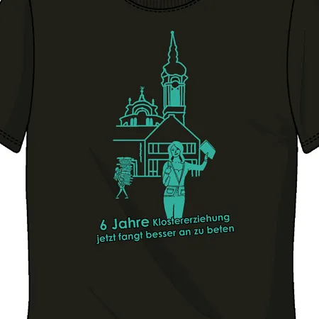 t_shirt_design_klostererziehung 6 jahre Klostererziehung design