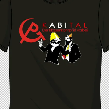 t-shirt_mit_kommunismussymbolik KABItal Der Klassenkampf ist vorbei design
