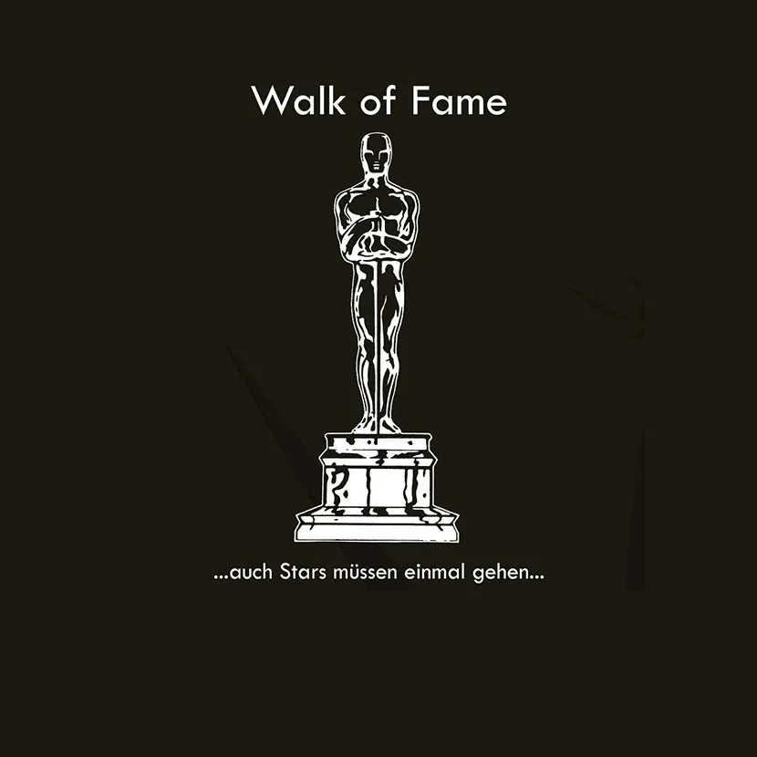 Illustration eines Oscar-ähnlichen Statuenpokals auf dunklem Hintergrund.