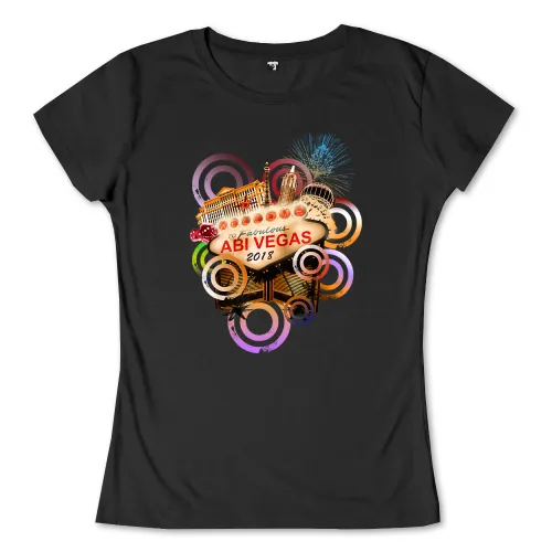 Grafik "Welcome to Fabulous ABI Vegas 2017" mit Vegas-Skyline, Würfeln und Zahnrädern.