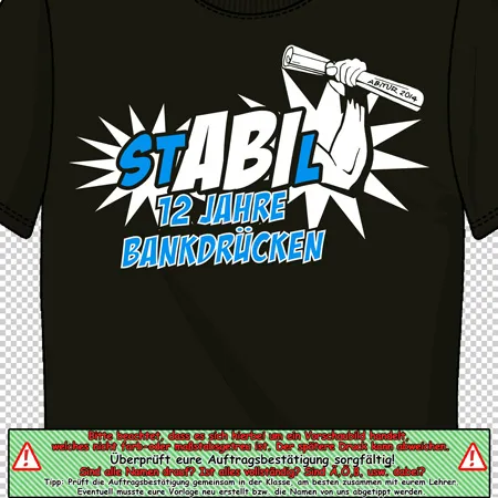 grafik_t_shirt_design_stabil_12_jahre stabil 12 jahre bankdruecken design