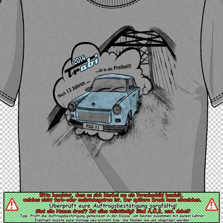 trabant_t_shirt_design trabi nach 13 jahren ab in die freiheit design