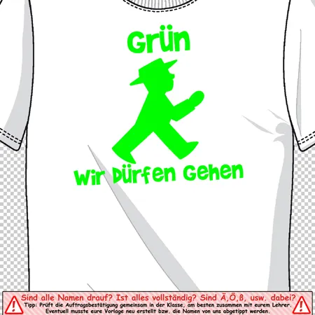 t_shirt_mit_ampelmaennchen_und_text Grün wir dürfen gehn design