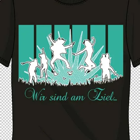 tshirt_design_kinder_spielende_tiere Wir sind am Ziel  design