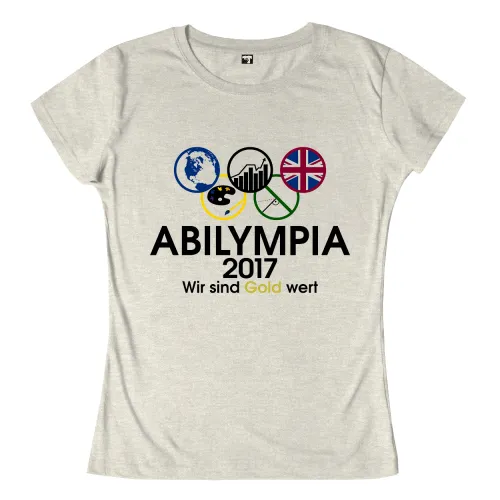 Logo von Abilympia 2017 mit verschiedenfarbigen Ringen und nationalen Symbolen.