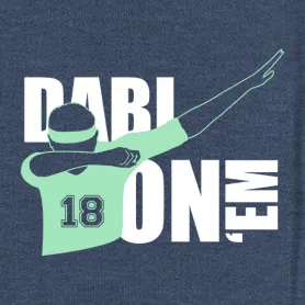 Silhouette einer Person in grün auf weißem Hintergrund.