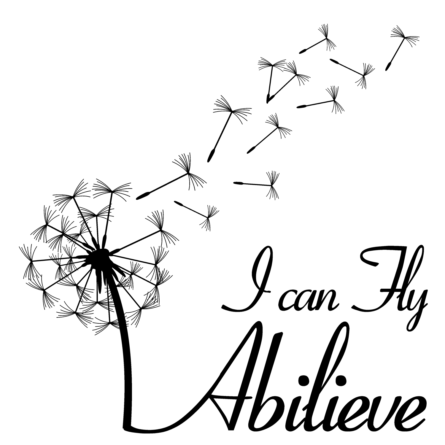 schwarze_silhouette Abilieve I Can Fly design