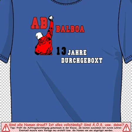 balboa_jubilaeumsshirt Abi Balboa - 13 Jahre durchgeboxt design