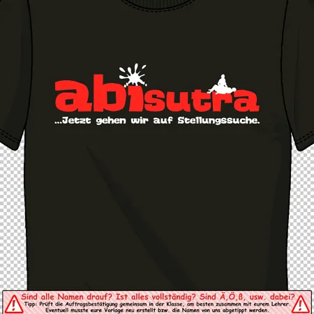 schwarzes_tshirt_mit_slogan Abisutra - Jetzt gehen wir auf Stellungssuche design