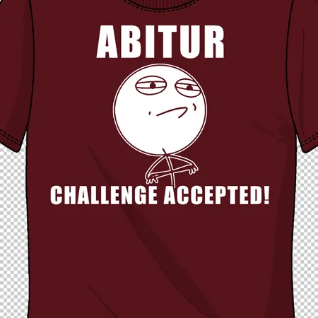 rotes_tshirt_mit_abitur_aufdruck Abitur - Challenge Accepted design