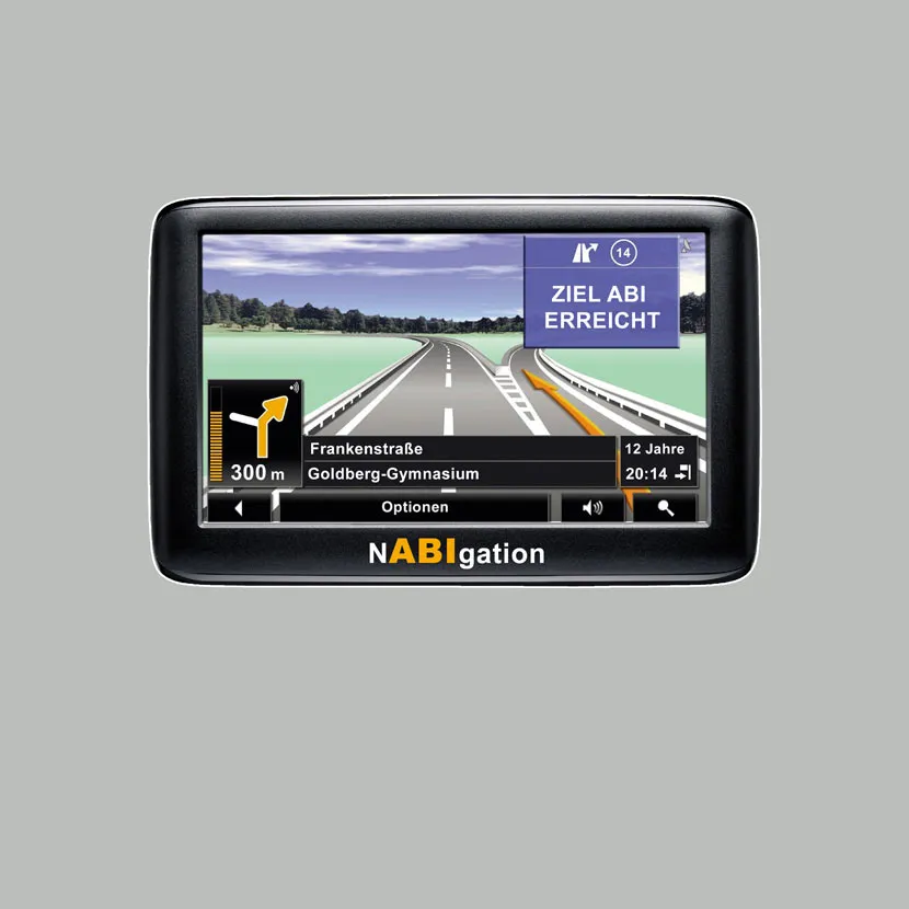 GPS_navigator_displaying_route nABIgation ZIEL ABI ERREICHT design