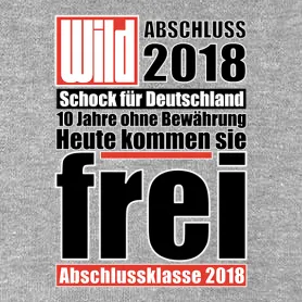 Schlagzeile mit den Worten "Wild, Abschluss 2017, Schock für Deutschland" in Schwarz und Rot.