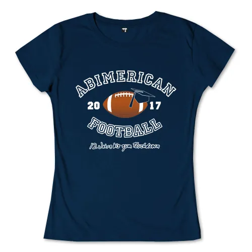 Blauer Hintergrund mit dem Text "ABIMERICAN FOOTBALL 2017" und einem Fußball-Icon.