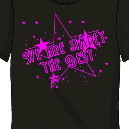 schwarzes_tshirt_mit_rosa_schriftzug We are simply the best design