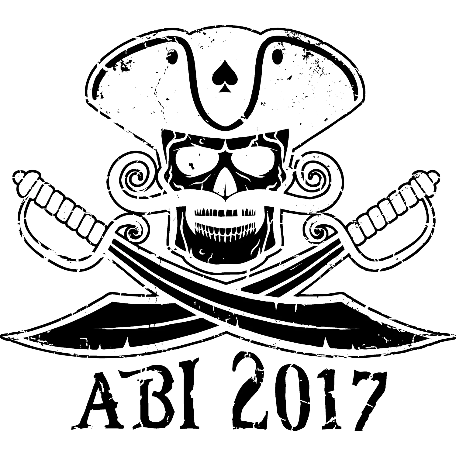 piraten_schadel_mit_schwertern_abi_2017 Pirates of the Carabiean design