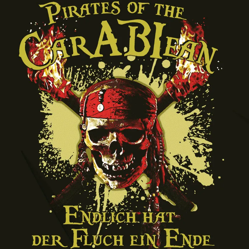 Pirates_of_the_Caribbean_Poster Pirates of the Carabiean endlich hat der Fluch ein Ende - Totenkopf design
