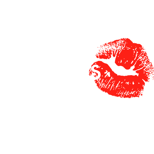 Schwarzes Bild mit roten Lippen, Text "Danke für Alles Abschluss 2016" und Website.