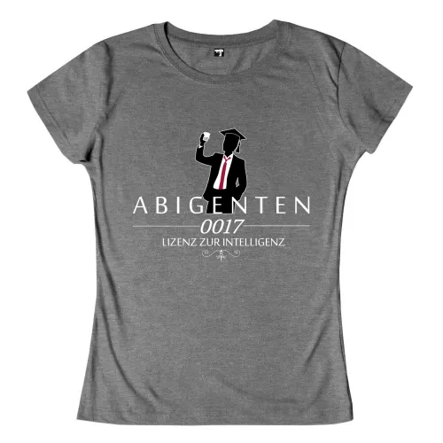 Illustration einer Silhouette im Absolventenoutfit mit Handy und der Aufschrift 'ABIAGENTEN 0017'.