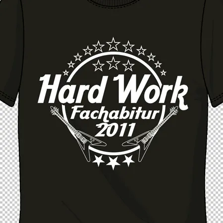 schwarzes_t-shirt_mit_aufdruck_fachabitur_2011 Hard Work design