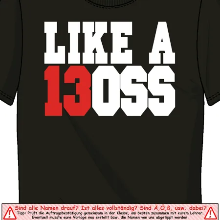 t_shirt_design_like_a_13oss Like a 13oss design