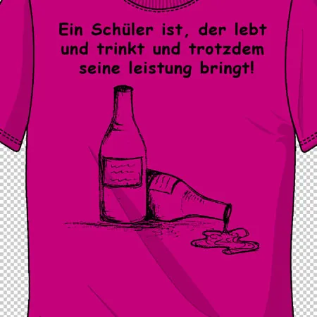 Ein Schüler ist, der lebt und trinkt und trotzdem Leistung bringt