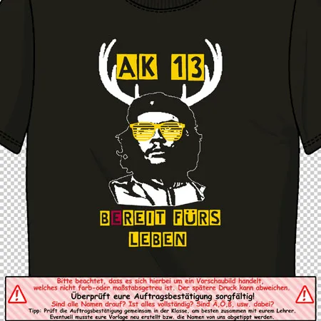 t_shirt_design_ak13 Ak 13 B-e-reit fürs leben design
