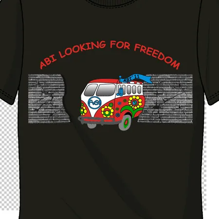 t-shirt_mit_hippie_bus_und_spruch Abi looking for freedom design