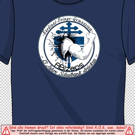schul_t_shirt_design Abizeps 13 Jahre Schulbank drücken design