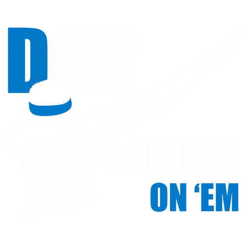 Abstrakte blaue Formen und Zahl 17 auf weißem Hintergrund