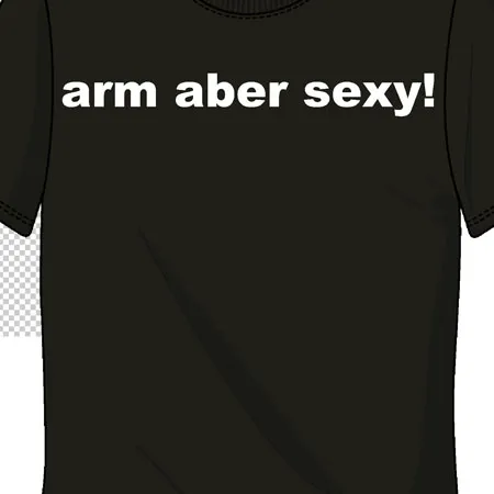gruenes_t_shirt_mit_spruch arm aber sexy! design