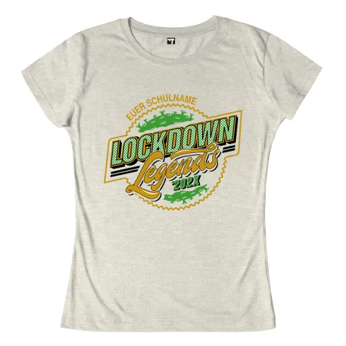 Logo mit der Aufschrift "Lockdown Legends 202X" und "Euer Schulname" auf texturiertem Hintergrund.