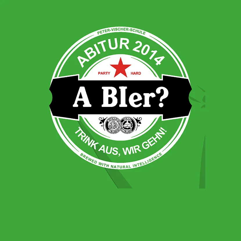 Abitur_2014_Bieretikett Abier trink aus wir gehen design
