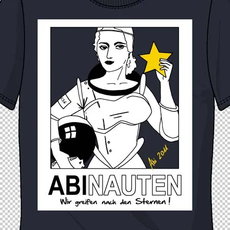 T_shirt_Abiturienten_2014 Abinauten wir greifen nach den Sternen design