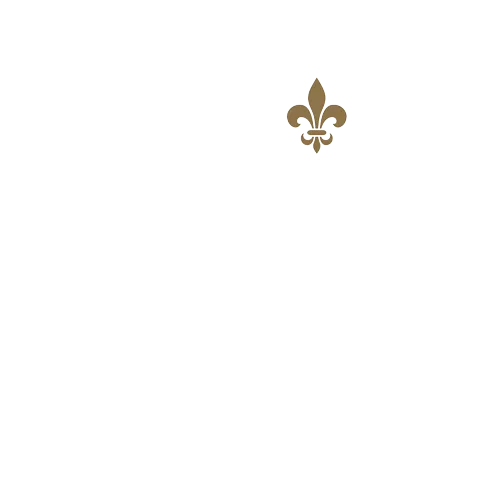 Dunkelblaues T-Shirt-Design mit zwei Löwen, die die Buchstaben AB halten, Text "Von Anfang bis Ende. Wir bleiben Legende" und "2019".
