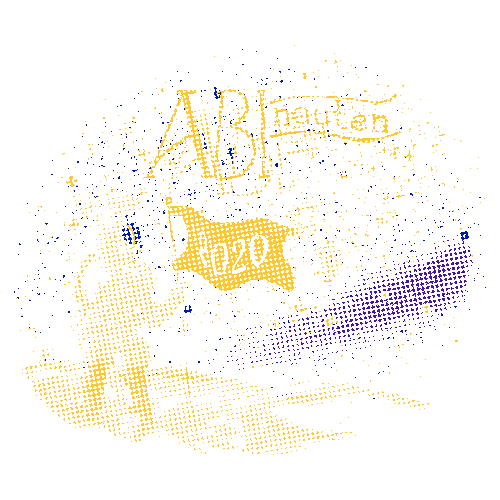 Astronaut in einem Raumanzug hält eine Fahne mit der Aufschrift "2020" auf einem klaren Sternenhimmel Hintergrund.