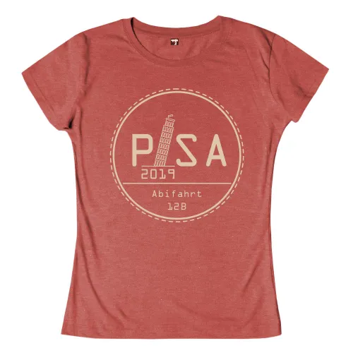 Silhouette des Schiefen Turms von Pisa in Schwarz auf weißem Hintergrund.